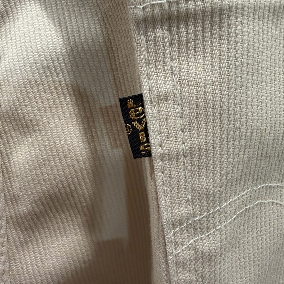 Men’s Vintage Sta-Prest Cream Corduroy Straight Leg Permanent Press Retro - 34 - Picture 4 of 6